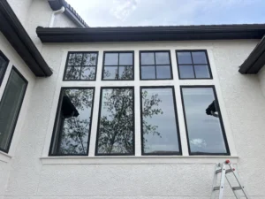 pristine residential windows reflecting clear skies after professional cleaning in kansas city