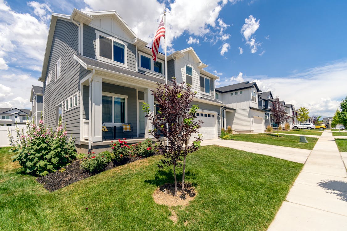 American suburban neighborhood homes with clean windows ready for professional maintenance