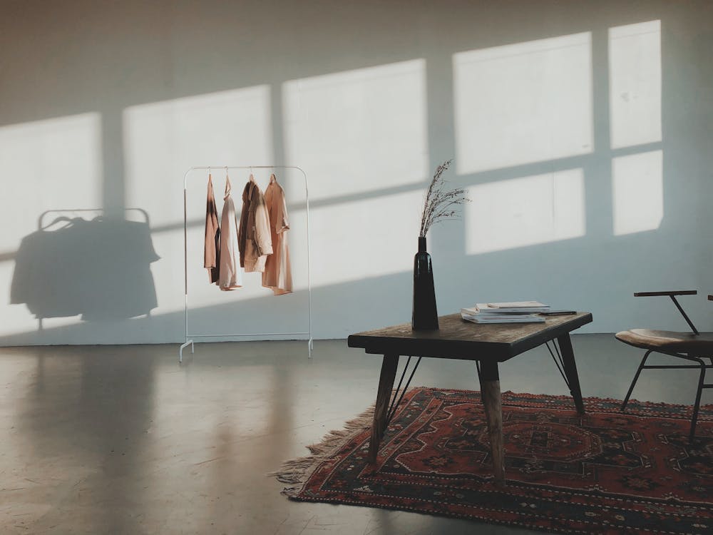 Natural sunlight streaming through sparkling clean windows into a bright living room