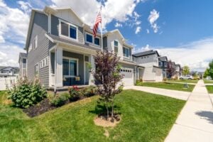 Suburban home with sparkling clean windows and strong curb appeal Professional window cleaning Lees Summit residential home service